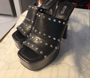 Michael Kors Black Studded Mules